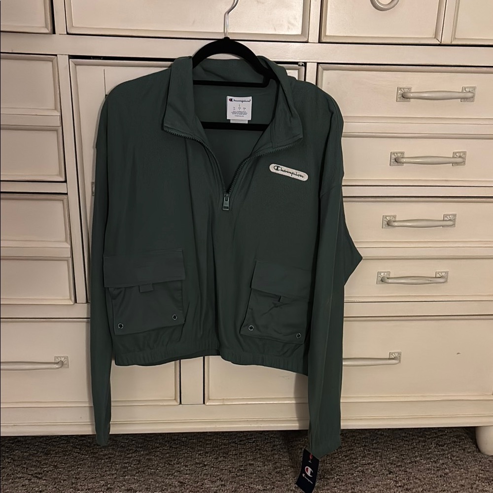 Champion Forest Green Zip-Up Jacket